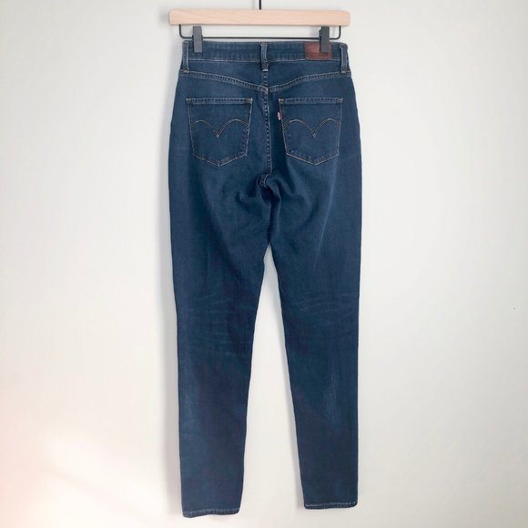 Levi's High Rise Skinny Full Length Denim Jeans 26 - Picture 6 of 7